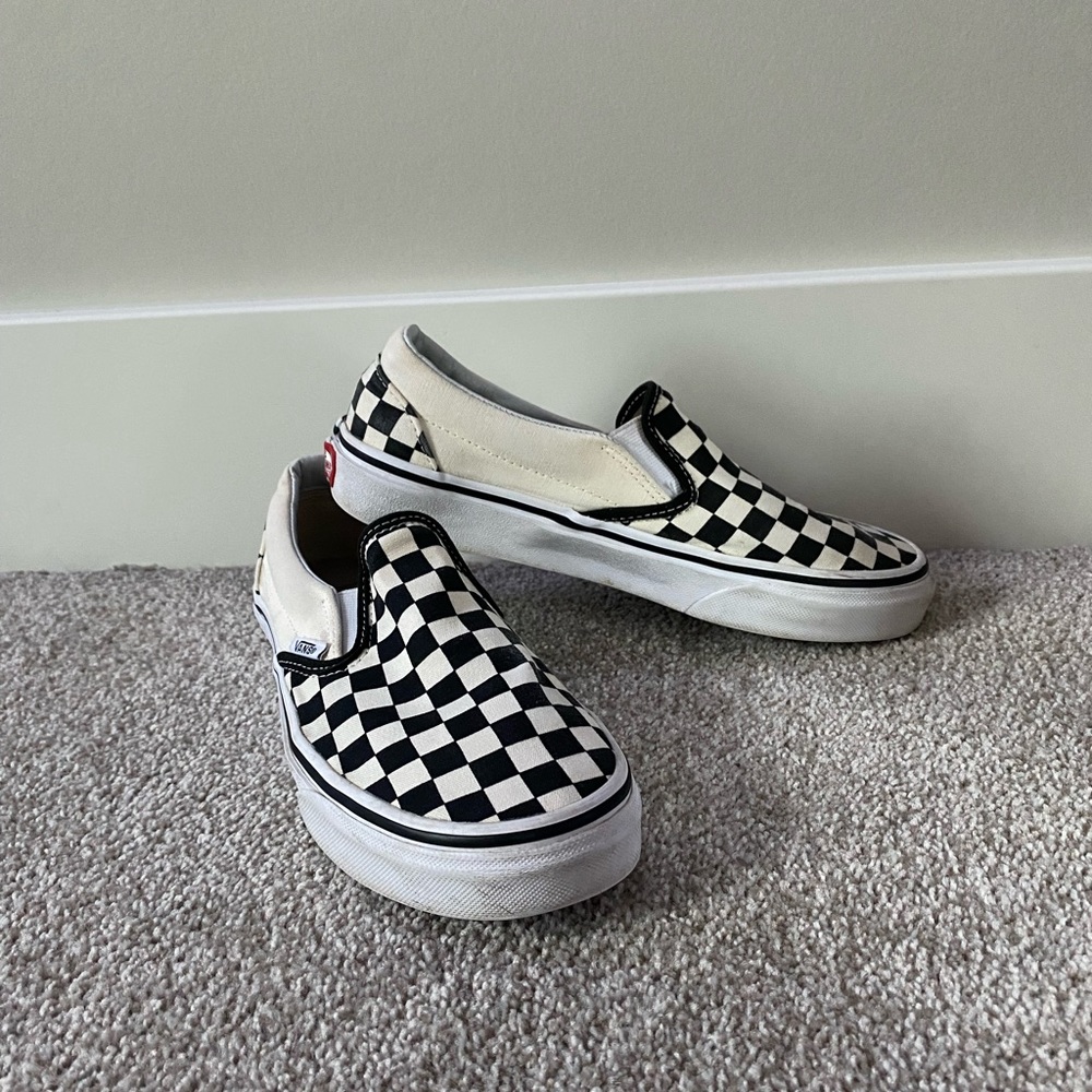 Classic Checkerboard Slip-On Vans.